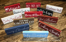 Load image into Gallery viewer, 10" Rustic Christmas signs Christmas decorations Rustic Christmas decor Rustic Christmas wreath signs Cookies for Santa signs Small signs