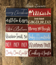 Load image into Gallery viewer, 10" Rustic Christmas signs Christmas decorations Rustic Christmas decor Rustic Christmas wreath signs Cookies for Santa signs Small signs