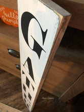 Load image into Gallery viewer, Vertical Gather sign. Gather decor. Fall Kitchen signs. Rustic kitchen decor. Fall decor. Fall signs Fall Farmhouse signs. Dining room sign