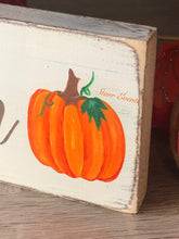 Load image into Gallery viewer, 10" Rustic fall signs Hello pumpkin sign Rustic fall decoration Rustic fall decor Thanksgiving decor Thanksgiving signs Small wreath signs