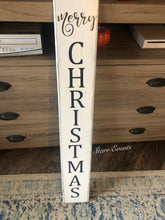 Load image into Gallery viewer, Vertical Merry Christmas signs. Rustic Christmas decor. Christmas decorations. Merry Christmas Porch sign. Christmas signs for the porch