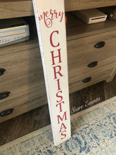 Load image into Gallery viewer, Vertical Merry Christmas signs. Rustic Christmas decor. Christmas decorations. Merry Christmas Porch sign. Christmas signs for the porch