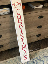 Load image into Gallery viewer, Vertical Merry Christmas signs. Rustic Christmas decor. Christmas decorations. Merry Christmas Porch sign. Christmas signs for the porch