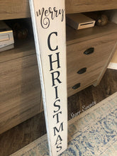 Load image into Gallery viewer, Vertical Merry Christmas signs. Rustic Christmas decor. Christmas decorations. Merry Christmas Porch sign. Christmas signs for the porch