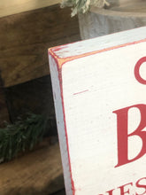 Load image into Gallery viewer, Mrs Claus bakery sign. Christmas signs. Christmas decor. Christmas decorations. Christmas tier tray decor. Christmas decorating ideas.