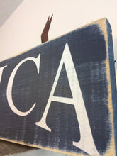 Load image into Gallery viewer, America sign. July 4th decorations Americana decor. Patriotic signs. Distressed signs. Fourth of July signs Patriotic decor Rustic decor