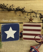 Load image into Gallery viewer, Rustic Americana decor. American flag sign. Set of 2 Fourth of July signs. Rustic decor. Rustic signs. 4th of July decor. Memorial day decor