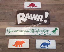 Load image into Gallery viewer, Your are our greatest adventure sign Dinosaur sign Dinosaur decor for a boys room Dinosaur decoration Dino decor Dino sign Boy nursery decor