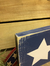 Load image into Gallery viewer, Rustic Americana decor. American flag sign. Set of 2 Fourth of July signs. Rustic decor. Rustic signs. 4th of July decor. Memorial day decor