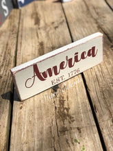 Load image into Gallery viewer, 10" Fourth of July signs. July 4th decorations. July 4th decor. Memorial day decor. Americana decor Happy 4th of July Wreath attachments