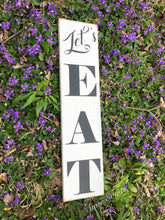 Load image into Gallery viewer, Vertical Let's Eat Kitchen sign. 24"